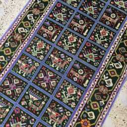 Handmade Afghan Wool Runner Rug Colorful Geometric Tribal Design, 2x5 - thumbnail 2
