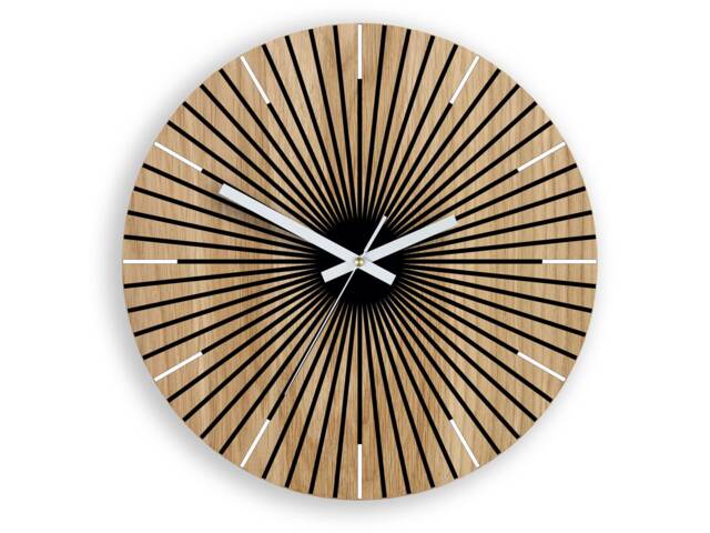Wood Clock, Large Wall Clock, Unique Wall Gift Unusual Modern Abstract Style, Arian_Wood_White - image 1