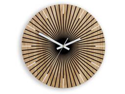 Wood Clock, Large Wall Clock, Unique Wall Gift Unusual Modern Abstract Style, Arian_Wood_White - thumbnail 1