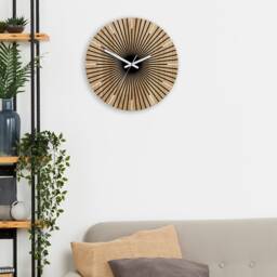 Wood Clock, Large Wall Clock, Unique Wall Gift Unusual Modern Abstract Style, Arian_Wood_White - thumbnail 3