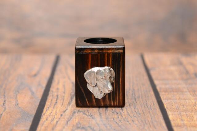 Rhodesian Ridgeback - Wooden Candlestick With Dog, Souvenir, Decoration, Limited Edition, Collection - image 1