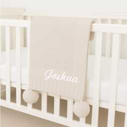Embroidered Baby Blanket Personalised - Wrap Shawl New Gift Boy Girl Unisex Babyshower Newborn Coming Home Outfit Keepsake - thumbnail 2