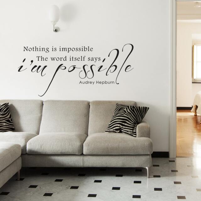 Wall Decal Inspirational Vinyl Quote Art Decor Living Room - 025 - image 1