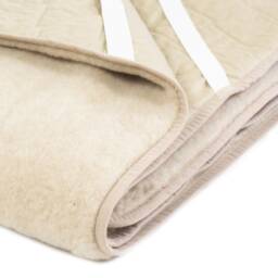 Deluxe Merino Wool Beige Mattress Topper - Super Soft Pad - thumbnail 2