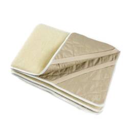 Deluxe Merino Wool Beige Mattress Topper - Super Soft Pad - thumbnail 4