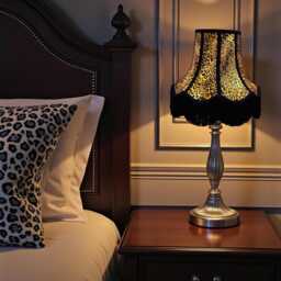 Leopard Print Table Lampshade Ceiling Pendants Standard Lamp Shades Candle Clip On Wall Lights Animal Print Fabric - thumbnail 2