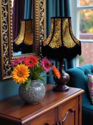 Leopard Print Table Lampshade Ceiling Pendants Standard Lamp Shades Candle Clip On Wall Lights Animal Print Fabric - thumbnail 1