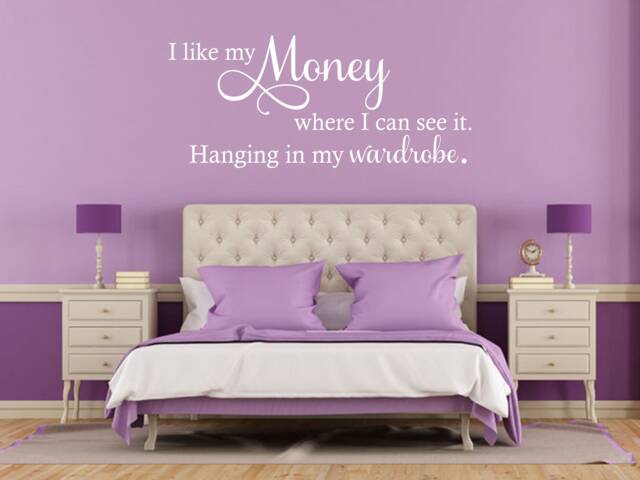 Funny Money Quote Wall Decal Home Decor Sticker - image 1