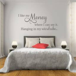 Funny Money Quote Wall Decal Home Decor Sticker - thumbnail 3