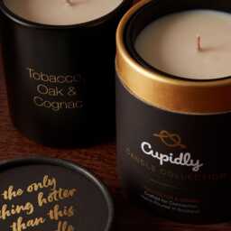 Tobacco, Oak & Cognac Scented Candle - Romantic Gift For Him - thumbnail 3