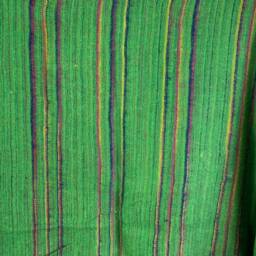 Green Striped Lightweight Blanket, Cosy Soft Touch Scarf Shawl Throw - thumbnail 3