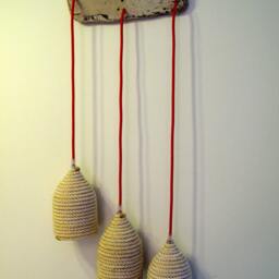 Pendant Light - Rope Driftwood Red Fabric Cable Home Decor Dinning Room Pendant One Of A Kind - thumbnail 3