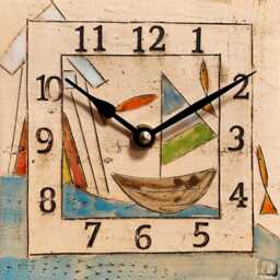 Handmade Nautical Small Wall Clock Beach Hut & Sailing Boat Decor - thumbnail 3