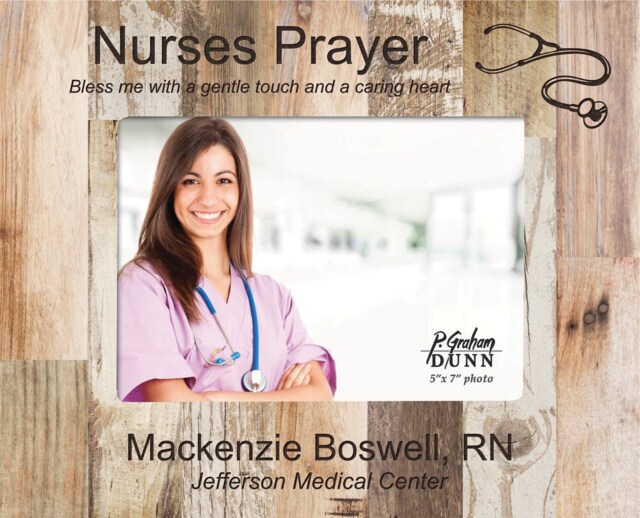 Personalized Nurse Pallet Photo Frame - Engraved Nurse's Picture Gift Graduation - image 1