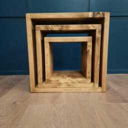 Nest Of Tables. 50cm X 50cm, 40cm 40cm, 30cm 30cm. 25cm Deep - thumbnail 2