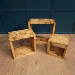 Nest Of Tables. 50cm X 50cm, 40cm 40cm, 30cm 30cm. 25cm Deep. Bespoke Sizes Also Available - thumbnail 4