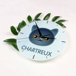 A Clock With A Chartreux Cat. New Collection The Cute Art-Dog Cat - thumbnail 2