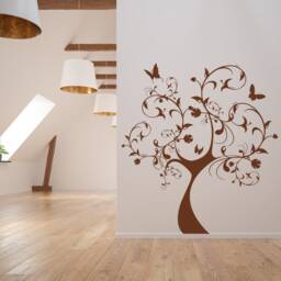 Nursery Tree Wall Art Sticker - Nature Plant Botanical Waterproof Vinyl Decal Peel & Stick Cute Adventure Decor Durable Silhouete - thumbnail 3