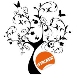Nursery Tree Wall Art Sticker - Nature Plant Botanical Waterproof Vinyl Decal Peel & Stick Cute Adventure Decor Durable Silhouete - thumbnail 2