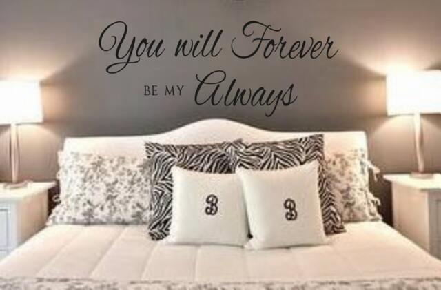 Wall Decal - You Will Forever Be My Always #2-Vinyl Decal Personalized Quotes Bedroom - image 1