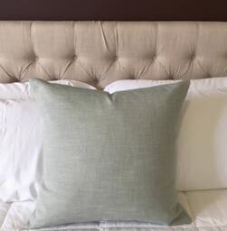 Home Decor Modern Decorative Toss Pillow Cover- Seafoam Green Thick Tweed - Cushion Cover Throw - Feat. 28 X Inches Best Seller - thumbnail 1