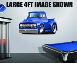 1954 Ford F100 Hotrod Truck Vinyl Decal Officially Licensed Wall Art - thumbnail 1