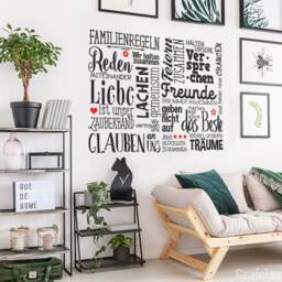 Wall Sticker Family Rules Sayings Living Room Love Home Wall Decal Mural Ws17Q2 - thumbnail 2