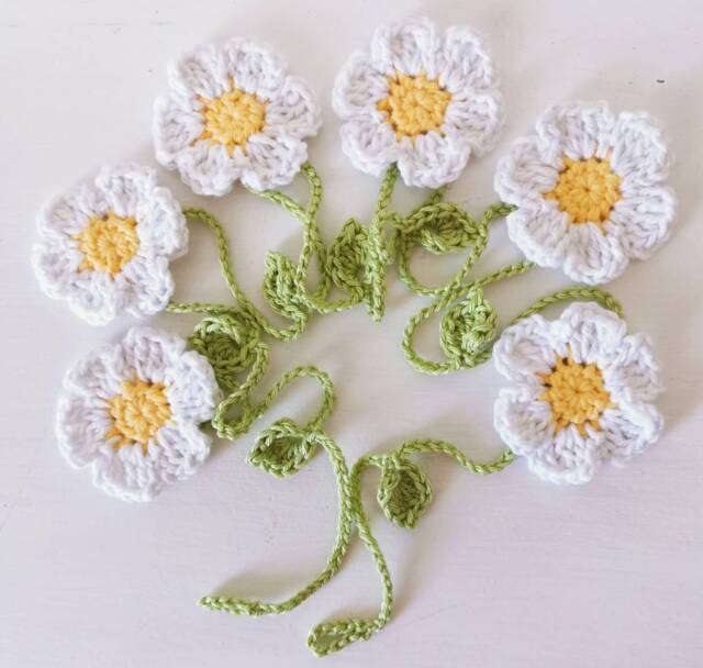 Hand Crochet Daisy Garland, Summer Home Decor, Nursery Decoration - image 1