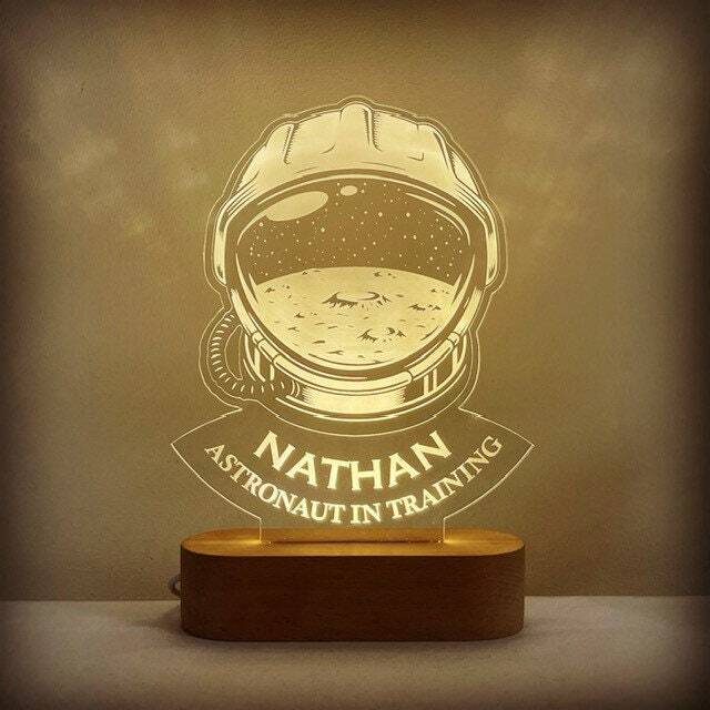 "Personalised Astronaut Led Night Light - Boys Or Girls ""Astronaut in Training"