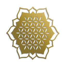 3D Stylish Wood Wall Art Decor, Flower Of Life, Openwork Ornament Picture, Living Room, Decorative Wooden Panel, Gift Idea - thumbnail 3