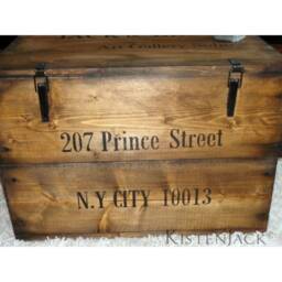 "Wooden Box, Cargo Chest, Table, Storage Box ""Soho" - thumbnail 2
