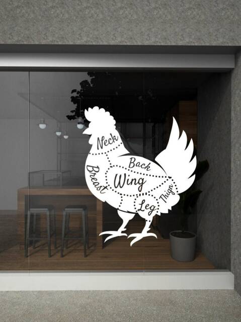 Butchery Wall Decal Meat Fresh Sticker Steak Art Shop Cok0025