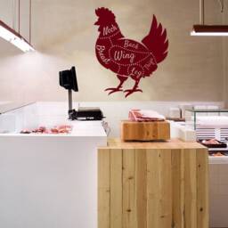 Butchery Wall Decal Meat Fresh Sticker Steak Art Shop Cok0025 - thumbnail 2