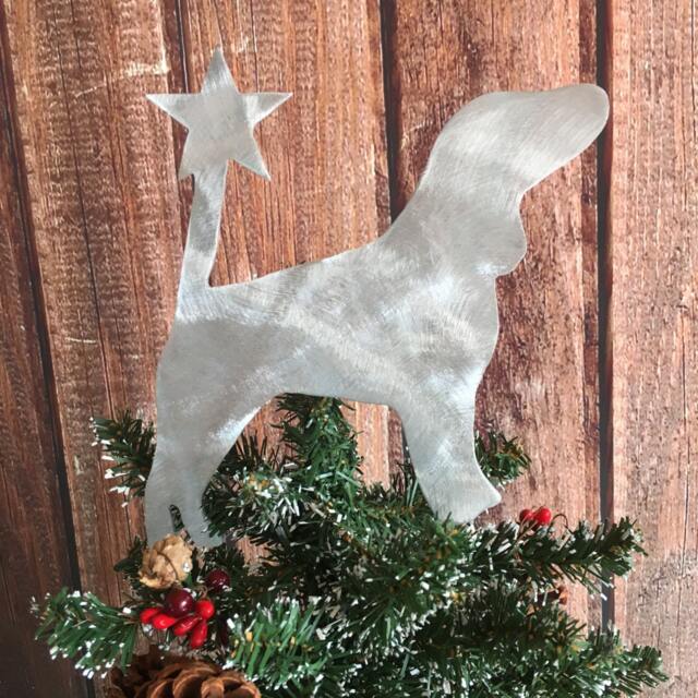 Beagle, Dog Christmas Tree Topper, Holiday Decoration, Aluminum, Metal Dog, Dog Lover Gift, Yard Stakes, Wall Hanging, Unique Gifts - image 1