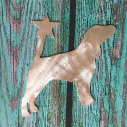Beagle, Dog Christmas Tree Topper, Holiday Decoration, Aluminum, Metal Dog, Dog Lover Gift, Yard Stakes, Wall Hanging, Unique Gifts - thumbnail 4