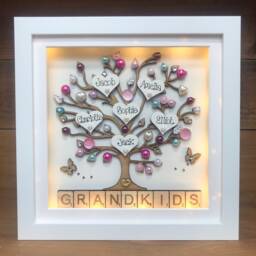 Personalised Family Tree Frame -Picture - Perfect Gift For & Friends With Led Lights - thumbnail 1
