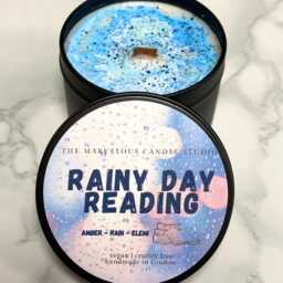 Rainy Day Reading Bookish Candle - Soy Wax Gift For Book Lovers Literary Scented Vegan - thumbnail 3