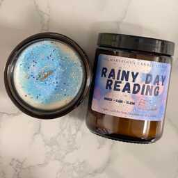 Rainy Day Reading Bookish Candle - Soy Wax Gift For Book Lovers Literary Scented Vegan - thumbnail 2