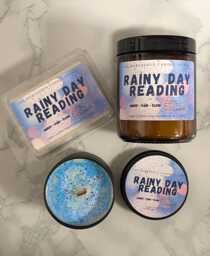 Rainy Day Reading Bookish Candle - Soy Wax Gift For Book Lovers Literary Scented Vegan - thumbnail 1