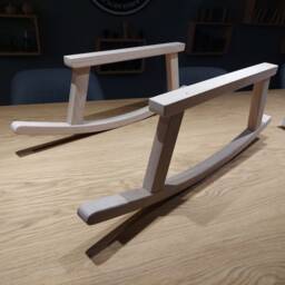 Modern Beech Wood 2Pcs Of Wooden Legs For Rocking Chair - thumbnail 3