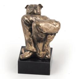 Staffordshire Bull Terrier - On Knee, Dog Marble Statue, Limited Edition, Artdog. Made Of Cold Cast Bronze. Perfect Gift. Limited Edition - thumbnail 3
