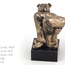 Staffordshire Bull Terrier - On Knee, Dog Marble Statue, Limited Edition, Artdog. Made Of Cold Cast Bronze. Perfect Gift. Limited Edition - thumbnail 4