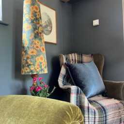 Van Gogh Inspired Sunflowers Velvet Cone Lampshade, Extra Tall Lampshade - thumbnail 3