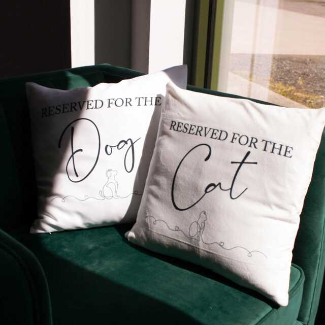 Reserved For Pet Cushion - Line Art Home D??cor Gift Owners Custom Options - image 1