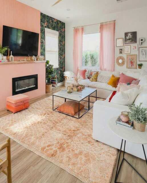 Moroccan Rug Berber Shag Large Area - Peach Pink Wool Carpet Warm Neutral Modern Living Room Decor Sandstone - image 1