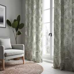 Tropical Green Leaf Curtains, Botanical Window Drapes, Jungle Print Panels, Custom Size Eyelet Or Rod Pocket, Living Room Decor - thumbnail 4