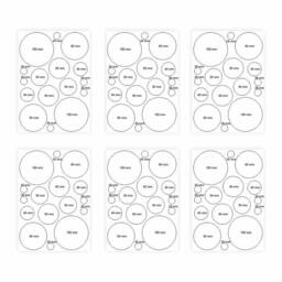 136 Wall Sticker Set Of Dots Salmon 96 Pieces - thumbnail 2