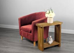 Versatile Narrow Side Table - Handcrafted Solid Wood, Multiple Finishes & Sizes, Perfect As A Stylish End Sofa Gift - thumbnail 1