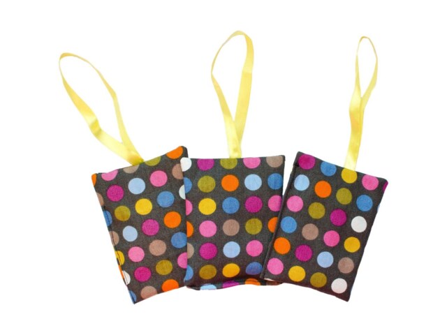 3x Lavender Pillow Miniblings Handmade Herb Cusshion Herbal Organic Dots Cushion - image 1