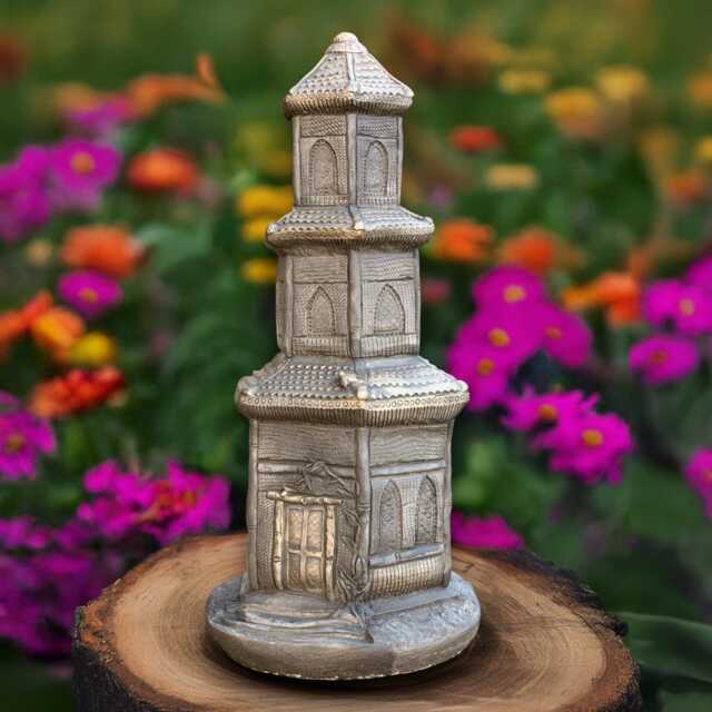 Concrete Castle Statue Fairy Tale Stone Fortress Medieval Garden Sculpture Handmade Decoration Outdoor Fantasy Figure Art - image 1
